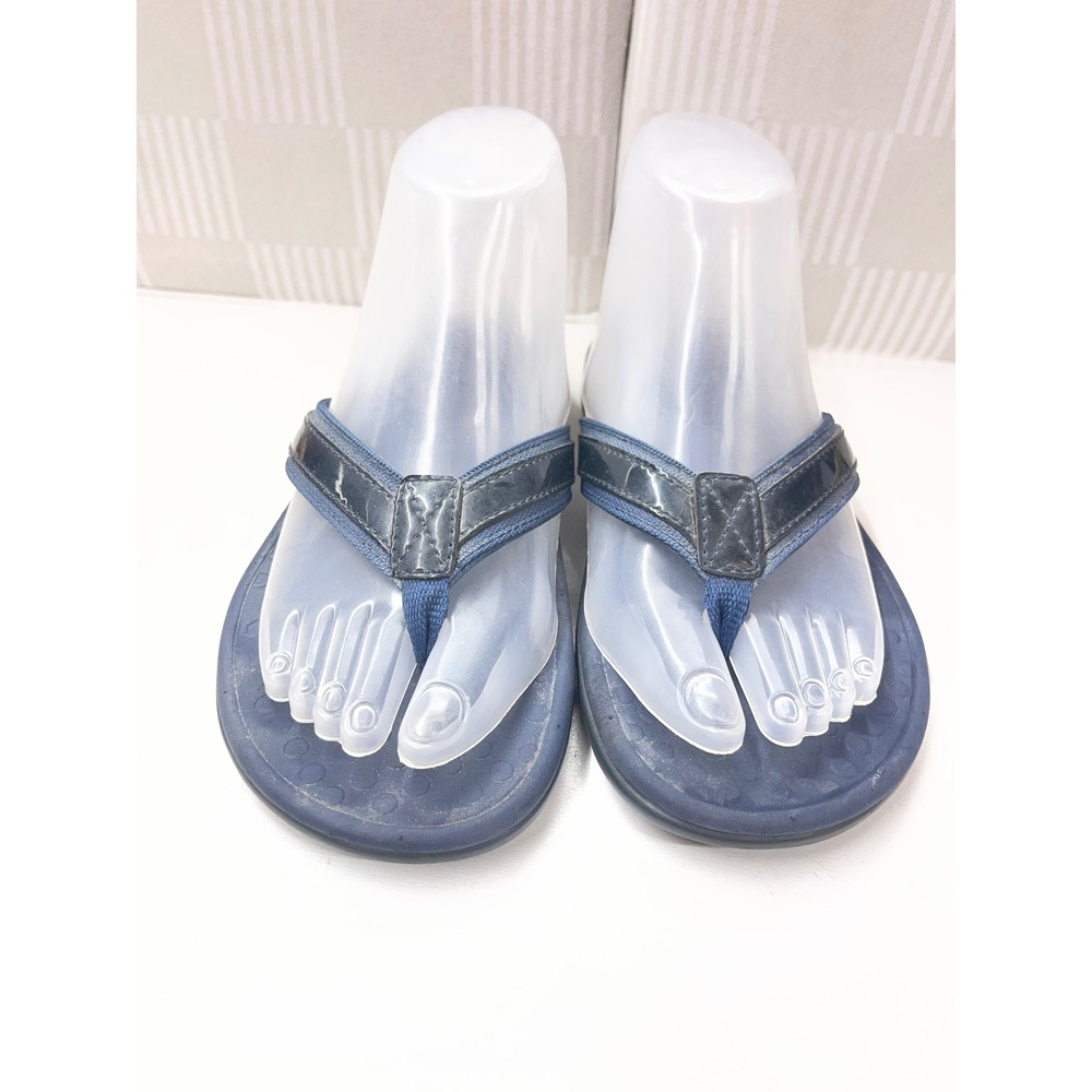 Vionic Tide II Navy Blue Orthotic Sandals Womens 6 Flip Flops 44TIDEII-NVY